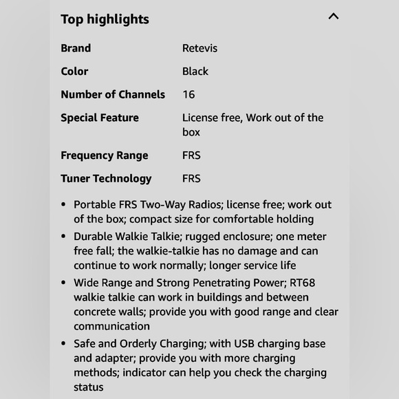 🔥Retevis RT68 Two-Way Radios - Wide Range, 2 Walkie Talkies🔥 NIB - Picture 6 of 10